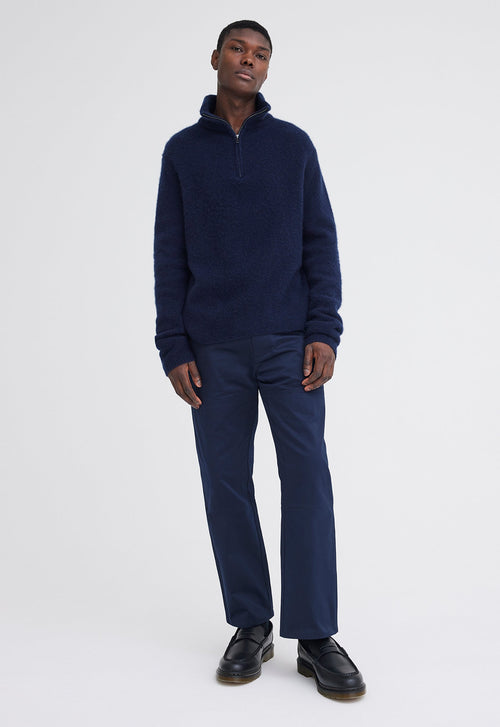 Jac+Jack Floss Wool Cashmere Sweater - Navy